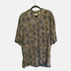 Bobby Chan 100% Silk Button Down Shirt